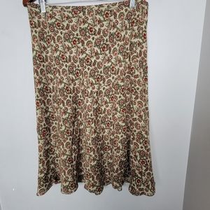 Sundance Floral Silk Midi Skirt 10